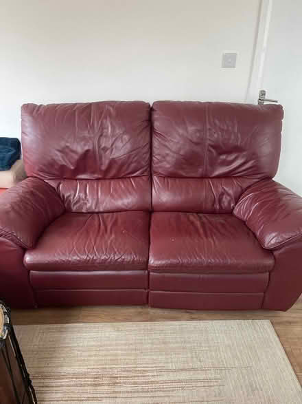 Photo of free Two seater leather sofa (En4) #2