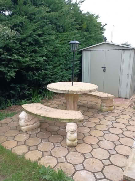 Photo of free Heavy concrete table and benches (Billing Road East area NN3) #1
