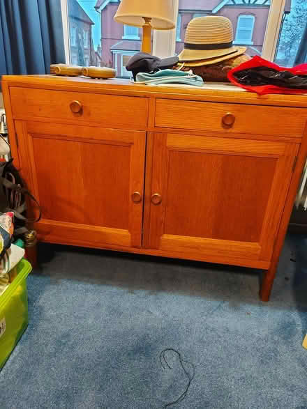 Photo of free Old Oak veneer sideboard (WR14 Malvern Link) #2