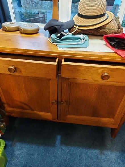 Photo of free Old Oak veneer sideboard (WR14 Malvern Link) #3