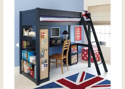 Photo of free Aspace brand high sleeper bed with built-in desk & bookcase (Bayswater W2) #1