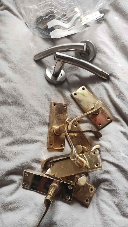Photo of free Brass door handles plus regular one (DE24 Alvaston) #2