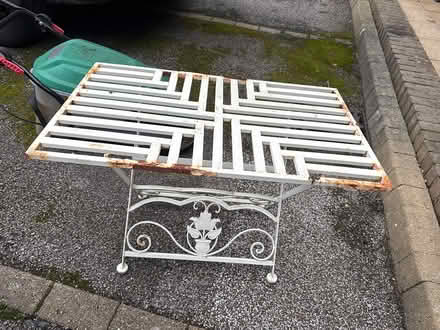 Photo of free Metal garden table (Wandsworth) #1