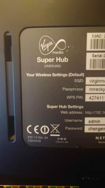 Photo of free Virgin Media OLD modem / router (Wigmore ME8) #3