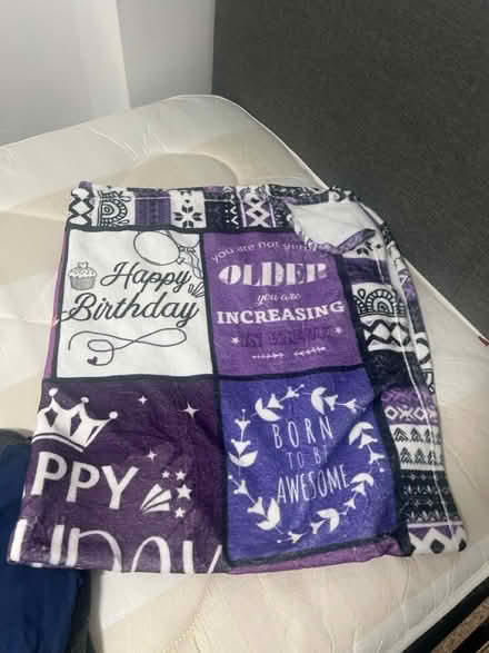 Photo of free Happy Birthday fleece blanket (N19) #1