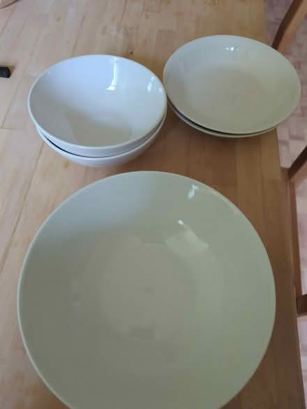 Photo of free Five white bowls (Bare, LA4) #1
