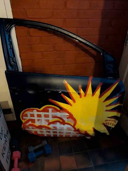 Photo of free Old car door with artwork on it (BR1 bickley) #1