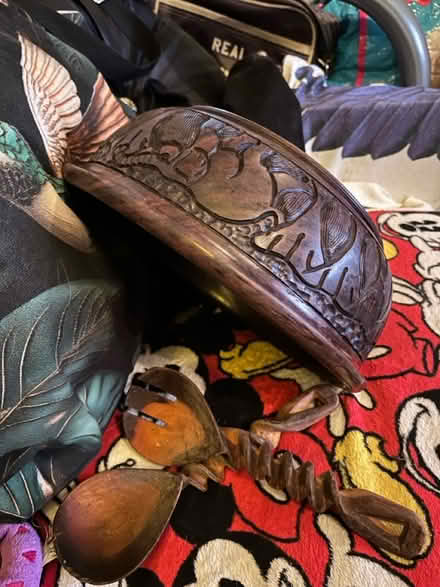 Photo of free 30cm carved wood bowl (Camberwell SE5) #3