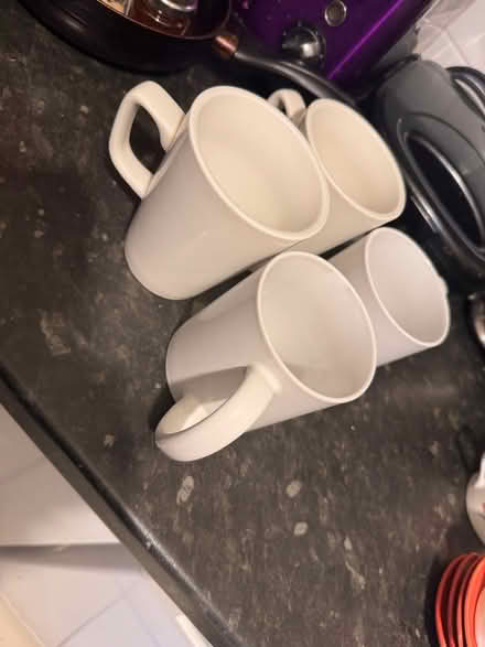 Photo of free Set of four white mugs (Hemel Hempstead HP2) #1
