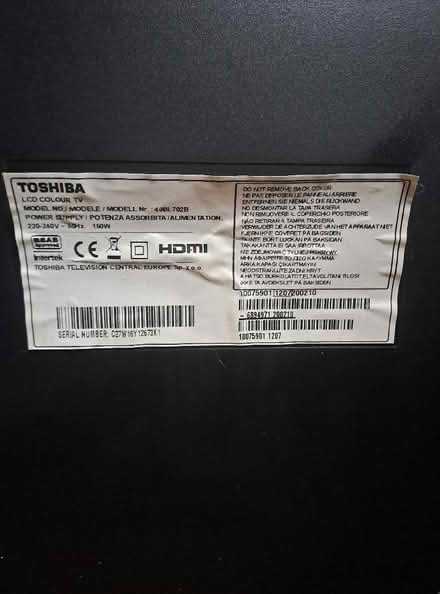 Photo of free Toshiba 40" LED TV (not smart) (Welwyn Garden City AL8) #2
