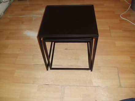 Photo of free Nest of 2 small black tables. (GU46) #2