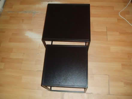 Photo of free Nest of 2 small black tables. (GU46) #1