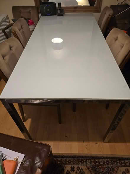 Photo of free Chrome and glass table (Keltie Bridge FK17) #1