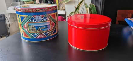 Photo of free 2 metal tins (Wandsworth Common SW12) #1