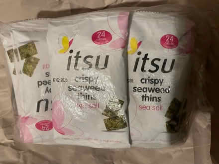 Photo of free 24 seaweed snack packets bb 17/02 (Finsbury Park N4) #1