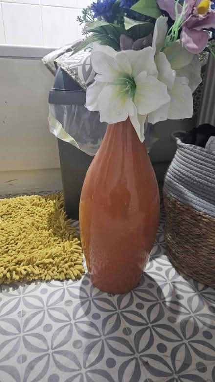 Photo of free Orange flower vase (Woodheys M33) #1