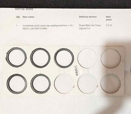 Photo of free 5x Tap Sealing Washers for Home Brew Barrels (Dunning PH2) #1