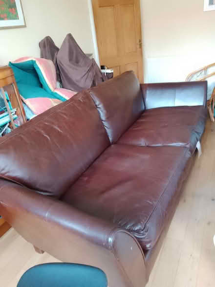Photo of free Three seater leather sofa (Heaton Chapel SK4) #1