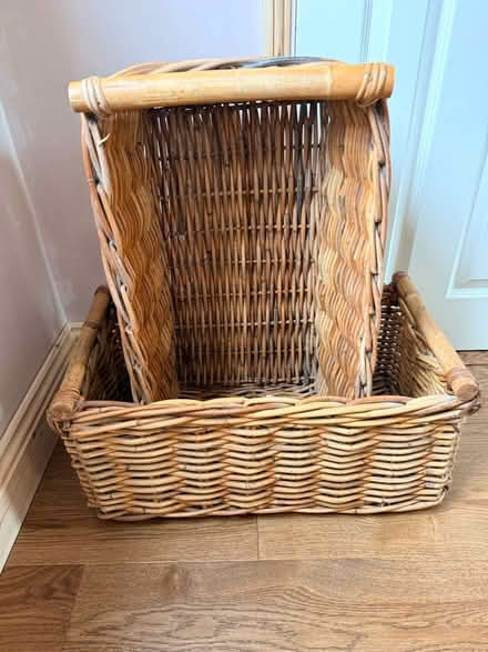 Photo of free 2x Large Wicker Storage Baskets (Chiswick W4) #1