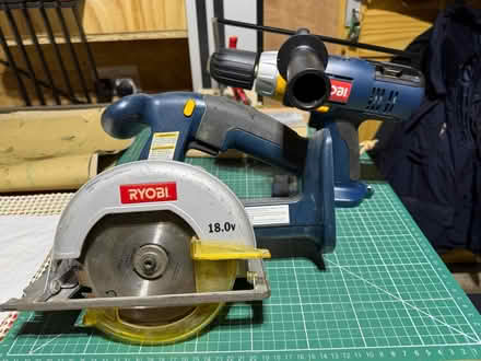Photo of free Ryobi Blue 18V Battery Tools… (WOODNEWTON, Nr. OUNDLE) #1