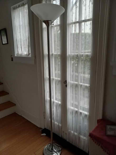Photo of free Metal and White Floor Lamp (Greenburgh/Scarsdale, New York) #1
