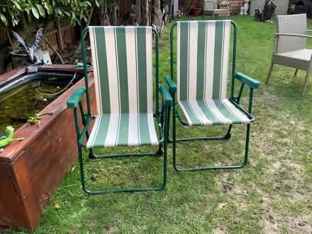 Photo of free Two folding garden chairs (Great Notley CM77) #1
