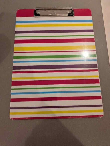 Photo of free Stripey A4 clipboard (Bernards Heath AL1) #1
