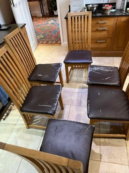 Photo of free 6 oak dining room Chairs (TN13 Sevenoaks) #1