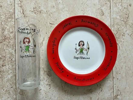 Photo of free Sagittarius glass and plate (Bronte area) #1