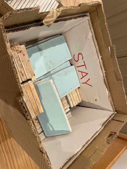 Photo of free Pale Blue Laura Ashley Wall Tiles (Much Wenlock) #2
