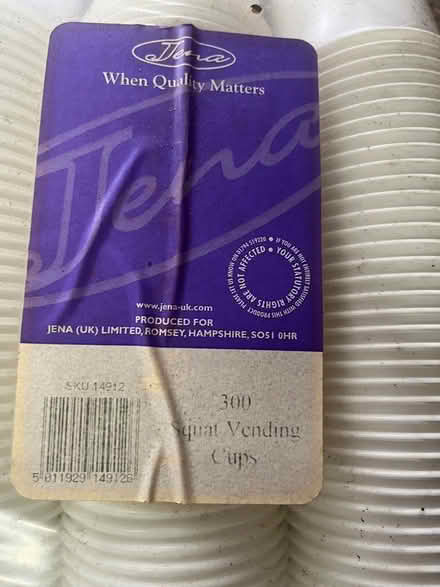 Photo of free New in packet 300 plastic cups (CH43) #2