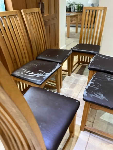 Photo of free 6 oak dining room Chairs (TN13 Sevenoaks) #4