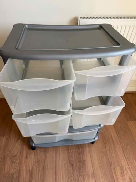 Photo of free Plastic storage on wheels (Thrapston) #2