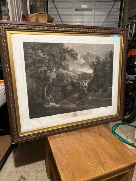 Photo of free Antique picture in shabby frame (Bampton OX18) #1