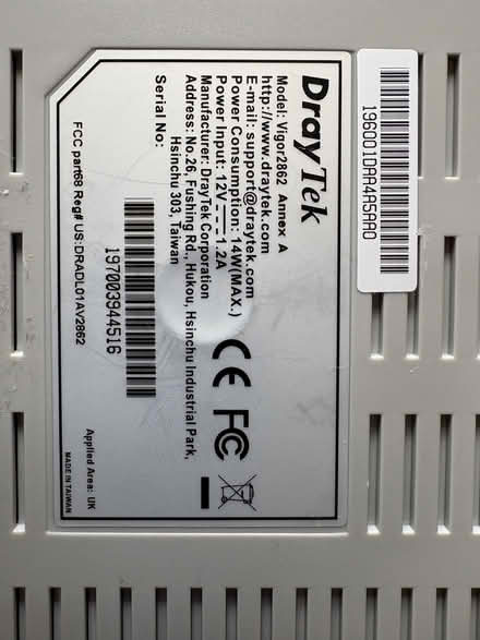 Photo of free A Draytek Router with Power Cable (Iver Heath SL0) #2