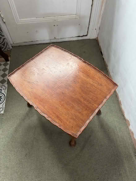 Photo of free Red Wood Side Table (Woodside SE25) #3