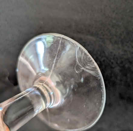 Photo of free Thick Vintage Glass Goblet (Crescent Park) #2