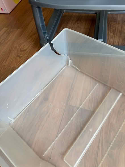 Photo of free Plastic storage on wheels (Thrapston) #4