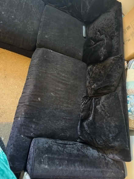 Photo of free Black L shaped sofa / chair (Carlton NG4) #2