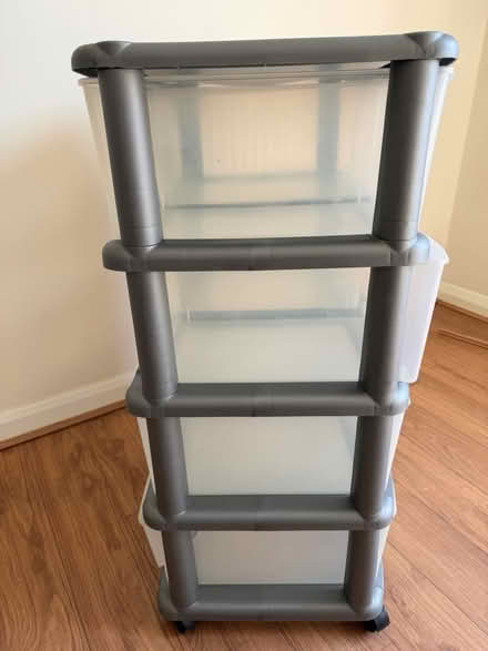 Photo of free Plastic storage on wheels (Thrapston) #3