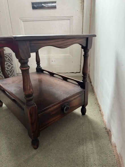 Photo of free Solid Dark Wood Side Table (Woodside SE25) #2