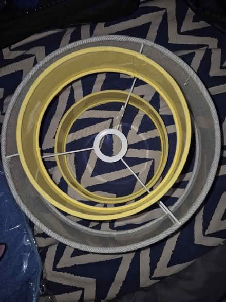 Photo of free Grey yellow 3 tier light shade (Medway/kent) #2