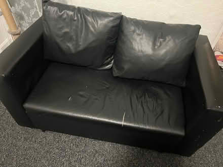 Photo of free Two seater black sofa (N181RZ) #1