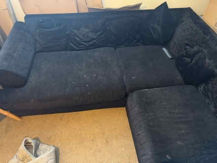 Photo of free Black L shaped sofa / chair (Carlton NG4) #3