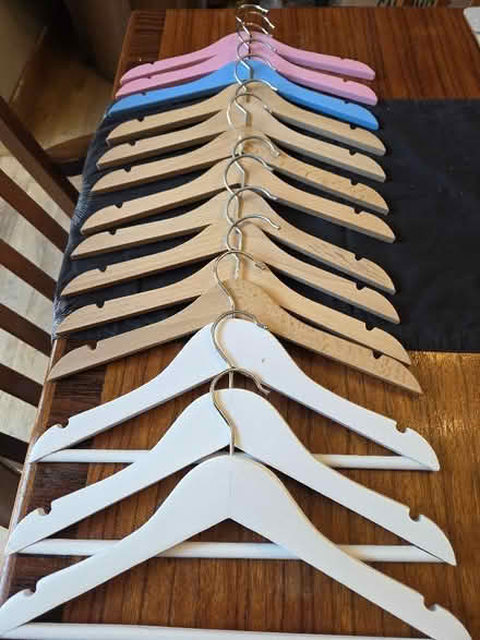 Photo of free 14 kids wooden hangers (South Ascot SL5) #1