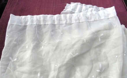 Photo of free Used Patterned White Net Curtain 154cm Across x 113cm Drop (Cullercoats NE30) #4