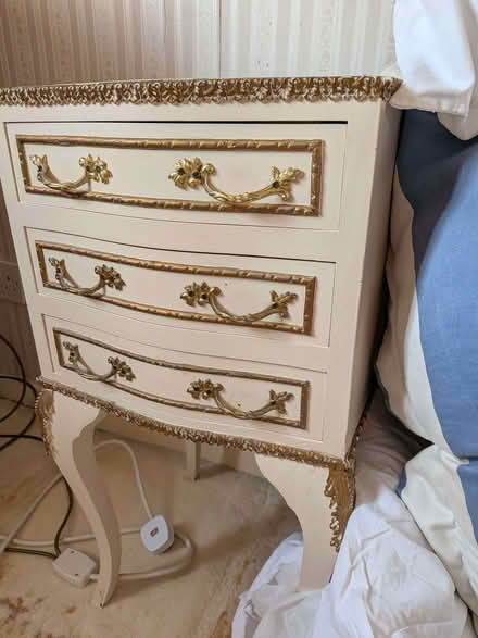 Photo of free Dressing table / desk, drawer units, cream,can take gold off (Mulbarton NR14) #1