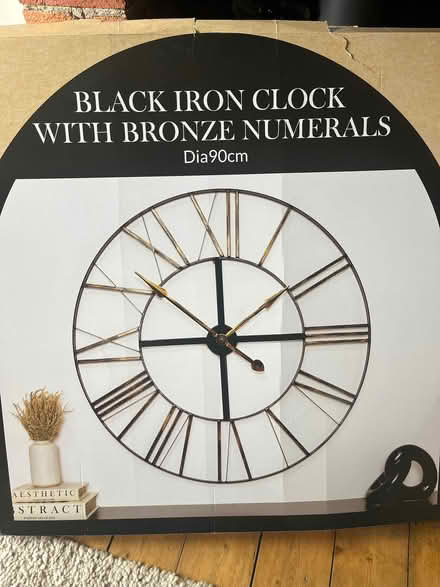 Photo of free Large decorative black iron clock (Lower Bois HP5) #1