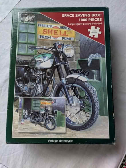 Photo of free Jigsaw of vintage motorcycle boxed (Coombe Bissett SP5) #1