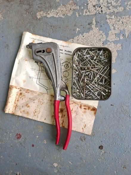 Photo of free Pop rivet gun and a selection of rivets (Halstead TN14) #1